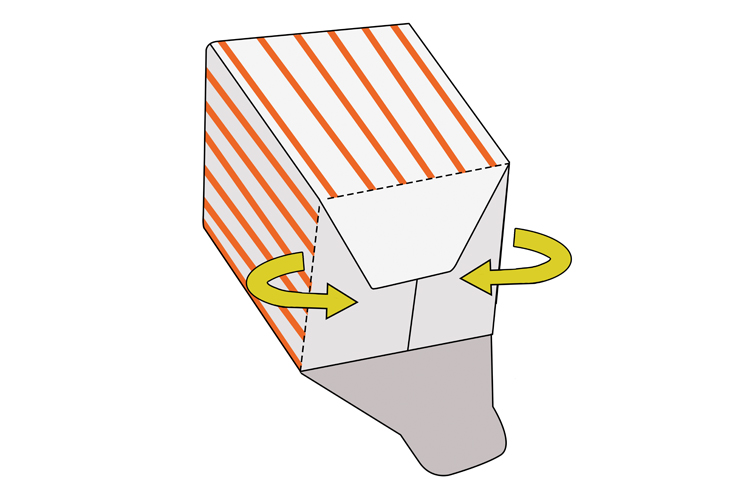 Individuell gestaltete Popcorntüte
